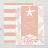 Starfish & Seashells Pink Baby Dusche von Mail