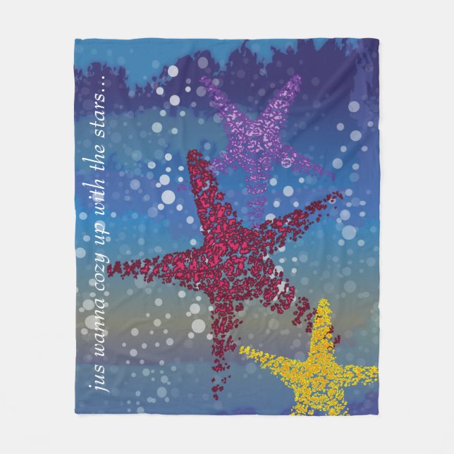 Starfish Seastar Fleecedecke (Vorderseite)