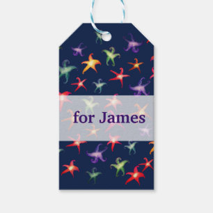 Starfish, Seestern Muster Custom Gift Tag Geschenkanhänger