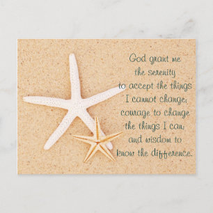 Starfish Serenity Gebet Postkarte