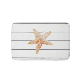 Starfish Shiplap Strandmalerei Badematte