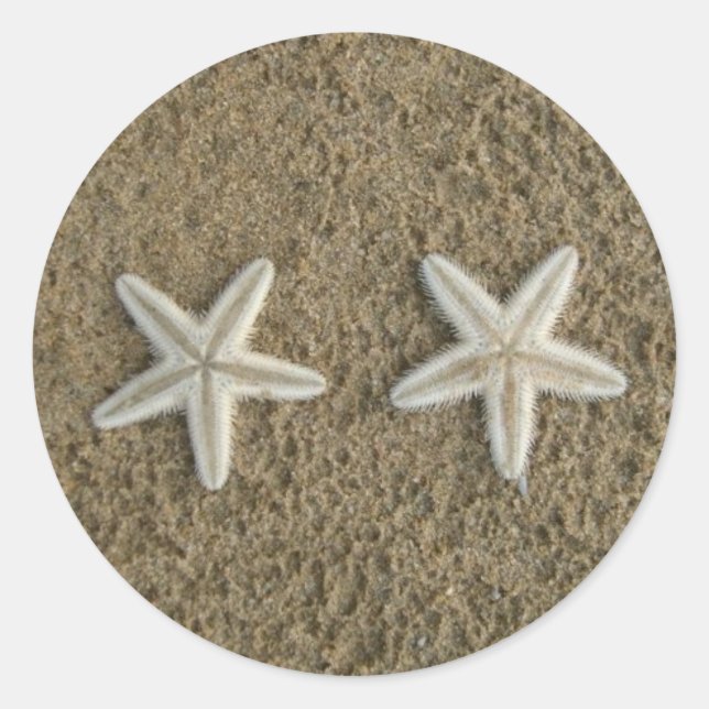 Starfish-Siegel Runder Aufkleber (Vorderseite)