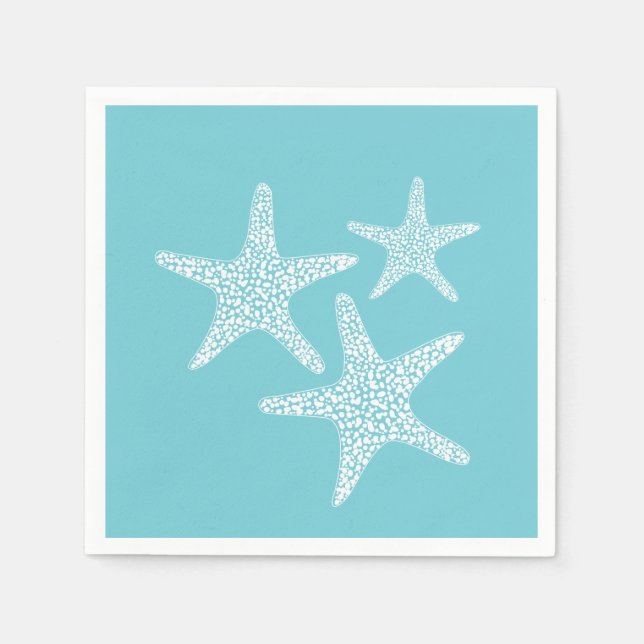 Starfish sommerliches nautisches Design Serviette (Vorderseite)