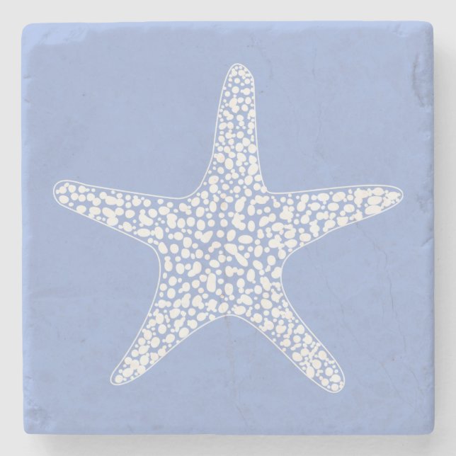 Starfish sommerliches nautisches Design Steinuntersetzer (Vorderseite)