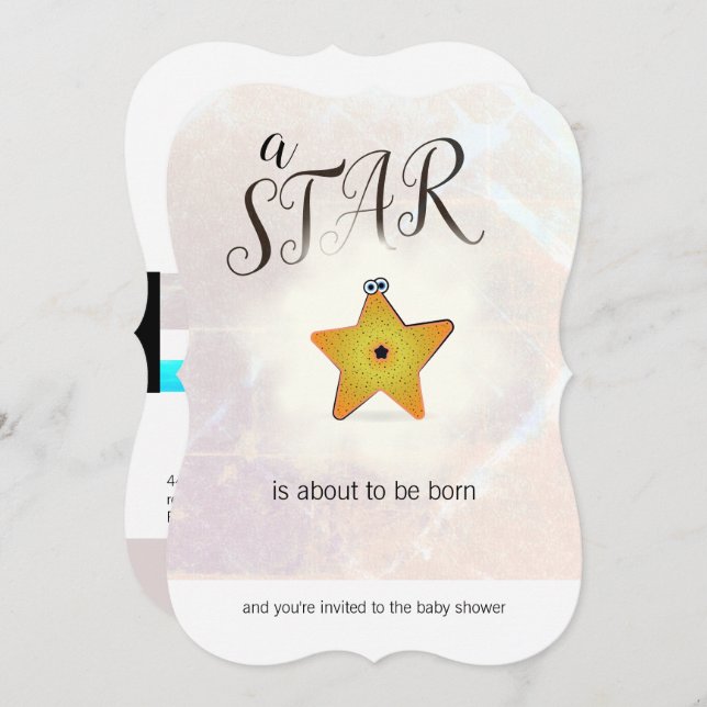 Starfish Star Baby Dusche Einladungen (Vorne/Hinten)