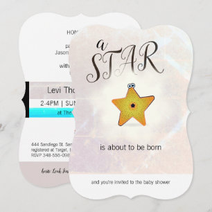 Starfish Star Baby Dusche Einladungen