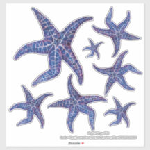 Starfish Stickers - BLAU