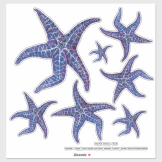 Starfish Stickers - BLAU Aufkleber