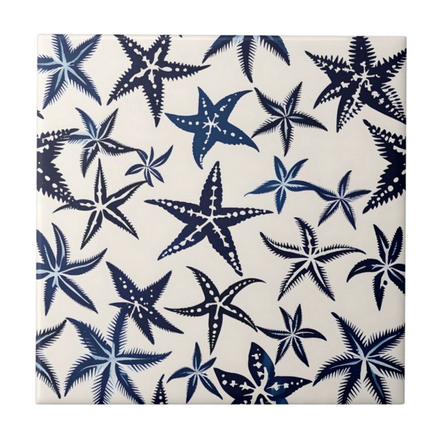Starfish Stift Muster in Blau Fliese (Vorderseite)
