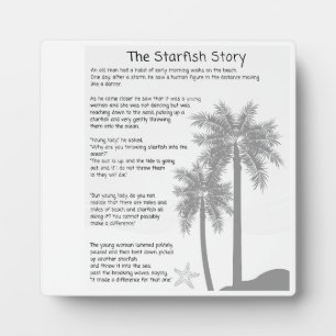 Starfish Story, Starfish Thrower, Starfish Gedicht Fotoplatte