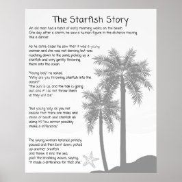 Starfish Story, Starfish Thrower, Starfish Gedicht Poster