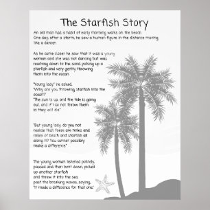 Starfish Story, Starfish Thrower, Starfish Gedicht Poster