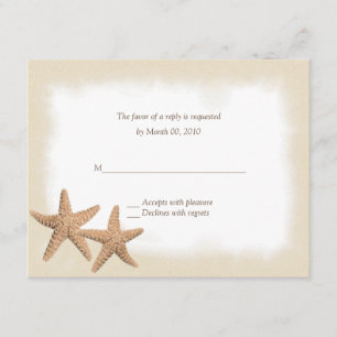 Starfish-Strand-Thema-Hochzeit UAWG Karten