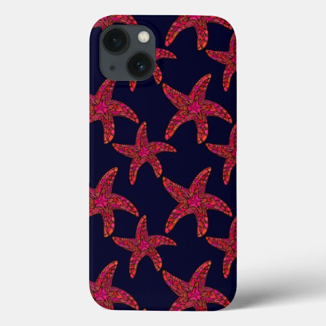 Starfish Style Muster Case-Mate iPhone Hülle (Rückseite)