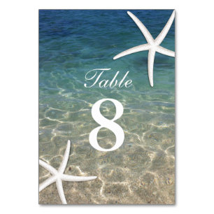 Starfish Summer Beach Hochzeiten Tischnummern