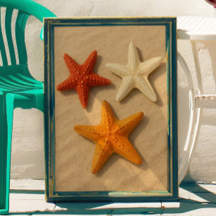 Starfish Summer Beach Trendy Wall Art Poster