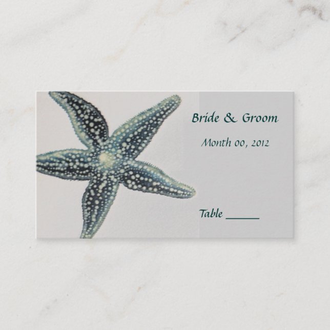 Starfish Table-Platzkarte Platzkarte (Vorderseite)