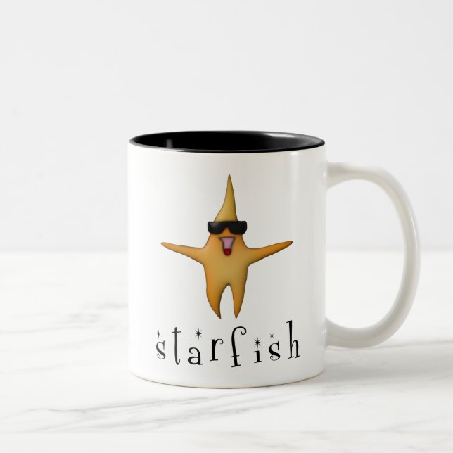 Starfish-Tasse Zweifarbige Tasse (Rechts)