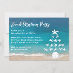 Starfish Tree Beach Weihnachten Party Einladung<br><div class="desc">Das blaue Meer bildet den Hintergrund für diese festliche Weihnachtsfeier am Strand. Ein "Baum"-Bild aus Seestern und ein Sand-Dollar schmückt Flachkarten mit weißem,  lockigen Schriftart in Vorlagen,  um alle Party-Informationen einfach hinzufügen. Das umgekehrte Bild ist Meerwasser.</div>