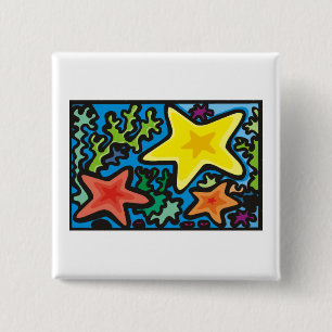 Starfish Trio Button