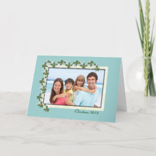 Starfish und Holly Tropical Foto Weihnachtskarte Feiertagskarte