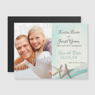 Starfish und Lace Beach Starfish Save the Date Magneteinladung