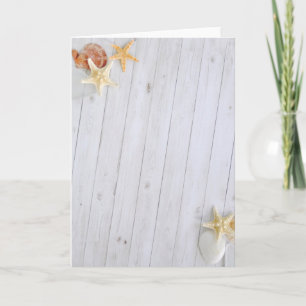 Starfish und Muscheln Wasserurlaub Karte