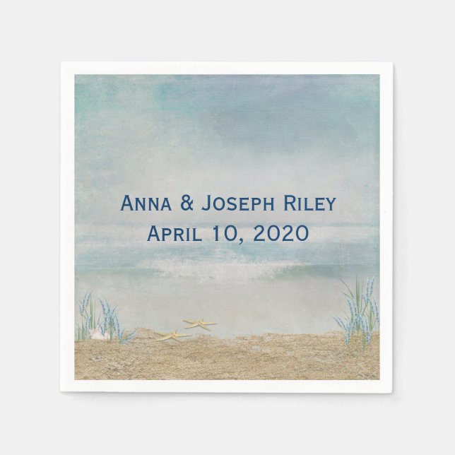 Starfish und Ozean Serviette (Vorderseite)