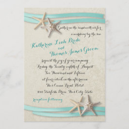 Starfish und Ribbon Einladung