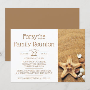 Starfish und Seashells Beach Family Wiedersehen Einladung