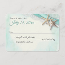 Starfish und Vintage Beach Response Card