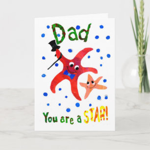 Starfish Vatertag-Karte Karte