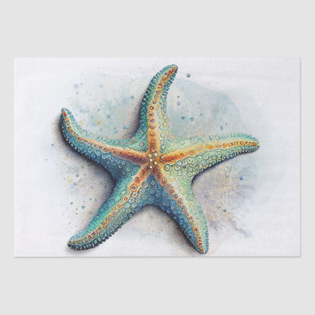 Starfish Wasserfarbe Seidenpapier (Vorderseite)