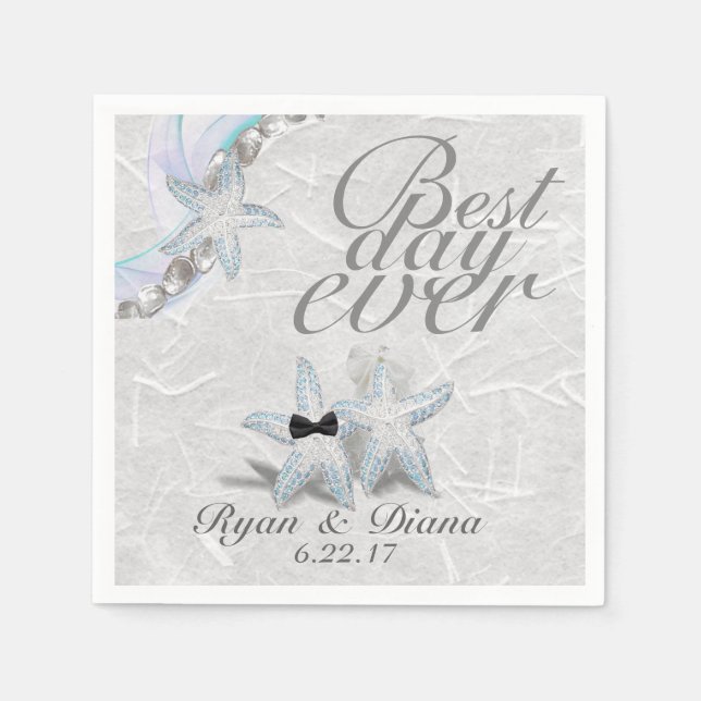 Starfish Wedding Napkins Serviette (Vorderseite)