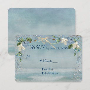 Starfish Wedding RSVP Karte
