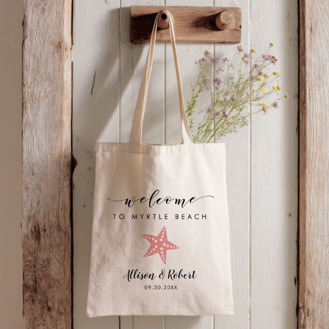 Starfish Wedding Welcome Bag for Beach Destination Tragetasche (Von Creator hochgeladen)