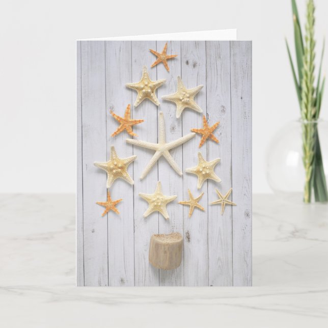 Starfish Weihnachtsbaum Karte (Vorderseite)