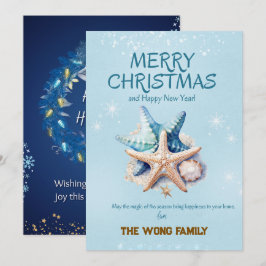 Starfish Weihnachtskarten Feiertagskarte
