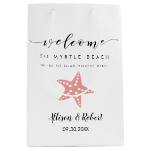 Starfish-willkommene Tasche, Hochzeit in Mittlere Geschenktüte