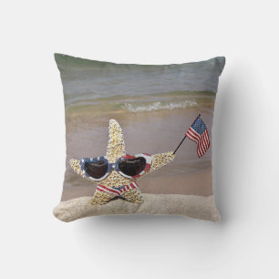 StarfishMit amerikanischer Flagge Kissen