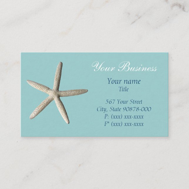 Starfishstrand Visitenkarte (Vorderseite)