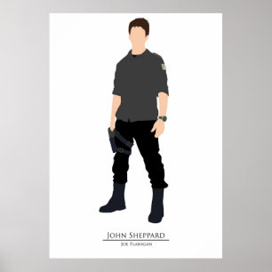 Stargate Atlantis Minimalistisch Sheppard Poster
