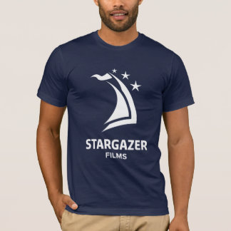 Stargazer Filme Logo Kurzschlauch, Marine T-Shirt