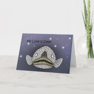 Stargazer Fish Meine Liebe ist tief Lustige Jubilä Karte