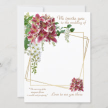 Stargazer Floral Wedding Einladungskarte