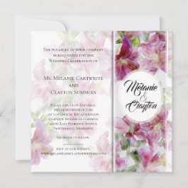 Stargazer-Lilien-Aquarell Einladung