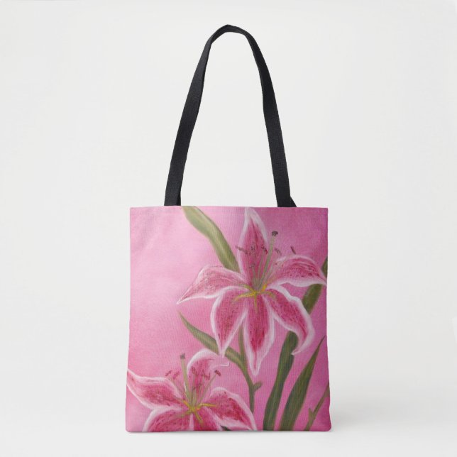 Stargazer-Lilien-Taschen-Tasche (Vorderseite)