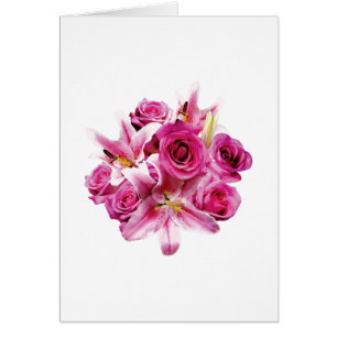 Stargazer-Lilien und Rosen