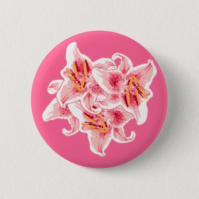 Stargazer Lilies Button (Vorderseite)