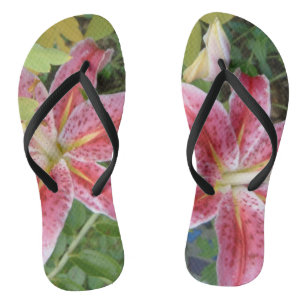 Stargazer Lilies Garden Flip Flops